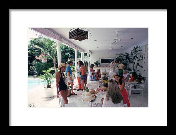 1980-1989 Framed Print featuring the photograph Anderson Chez Gillet by Slim Aarons