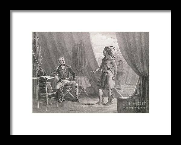 Art Framed Print featuring the photograph Andrew Jackson And William Weatherford by Bettmann