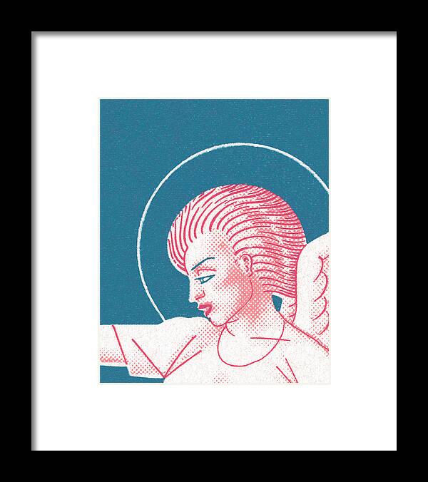 Angel Framed Print featuring the drawing Angel by CSA Images