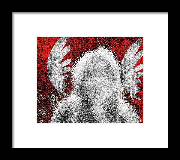 Angel Framed Print featuring the digital art Angel by Alexandra Vusir