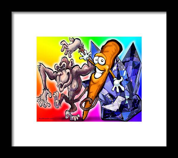 Animal Framed Print featuring the digital art Animal Vegetable Mineral by Kevin Middleton
