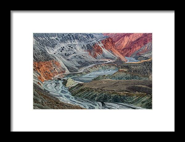Abstract Framed Print featuring the photograph Anjihai Grand Canyon by Richard Liu