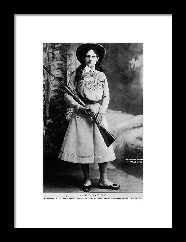 People Framed Print featuring the photograph Annie Oakley by Mpi
