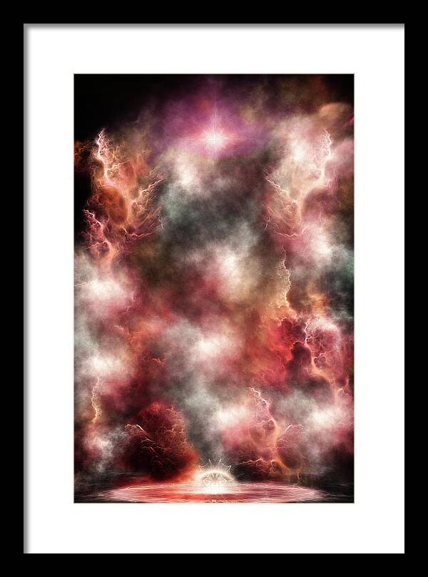 Nebula Framed Print featuring the digital art Anomalous Nebula by Rolando Burbon