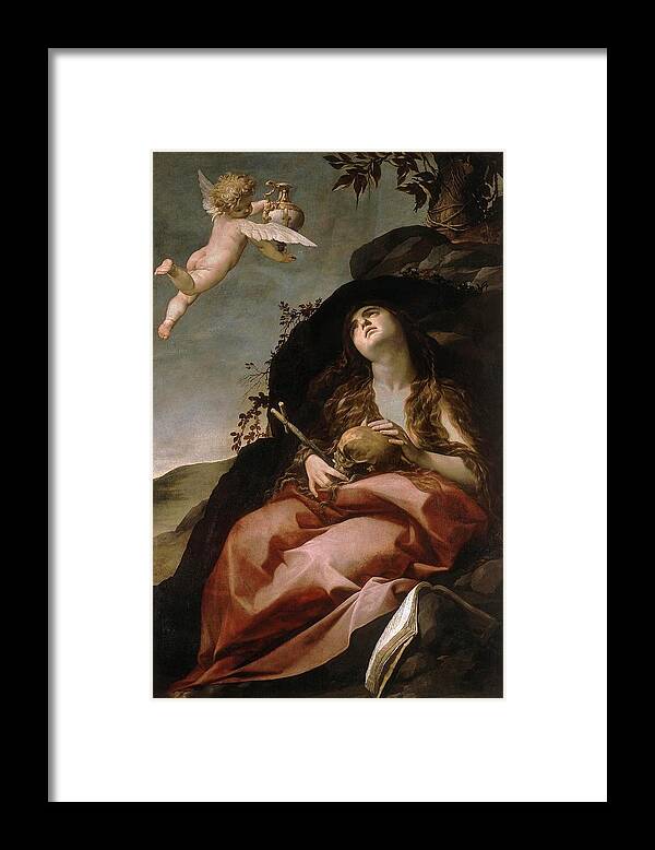 Anonymous Framed Print featuring the painting Anonymous / 'Penitent Magdalene', 17th century, Italian School. MARY MAGDALENE. by Anonymous
