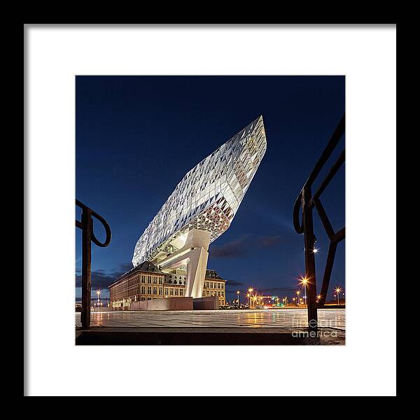 Antwerp Framed Print featuring the photograph Antwerp Port House by Zaha Hadid Architects by David Bleeker