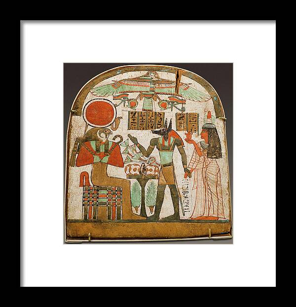 Ancient Framed Print featuring the painting Anubis Leading The Deceased by Science Source