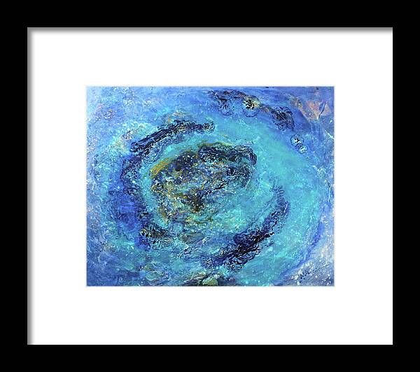 Blue Framed Print featuring the painting Apana by Madeleine Arnett