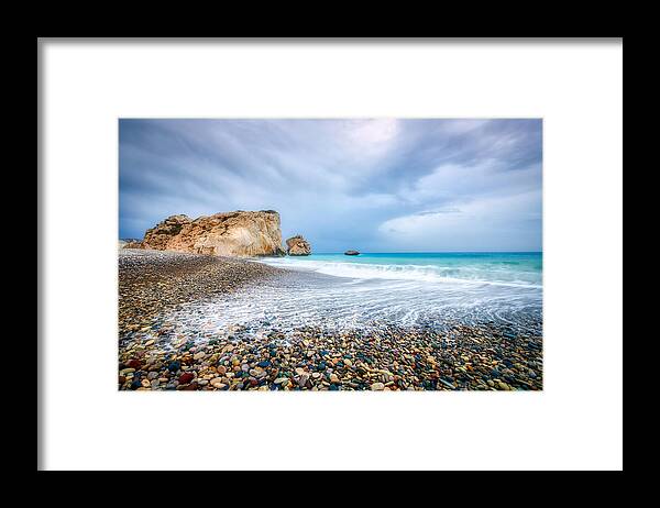 Beach Framed Print featuring the photograph Aphrodite's Birth Place by Elias Lambrou