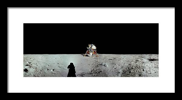 Apollo 11 Framed Print featuring the photograph Apollo 11 Hi-res Panorama of the first men by Andy Myatt
