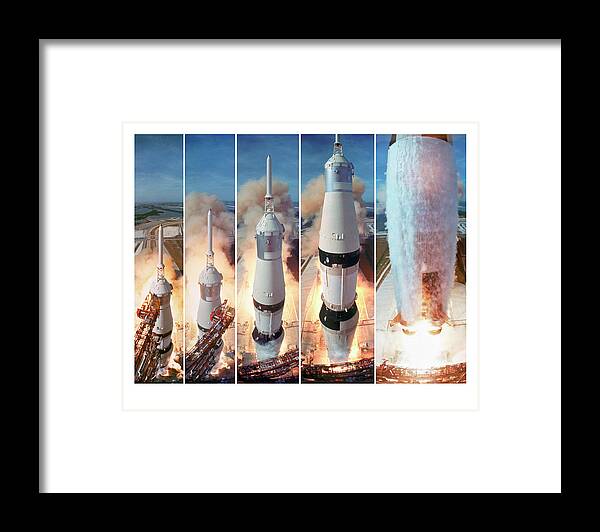 Apollo 11 Framed Print featuring the digital art Apollo 11 by Ralph Morse