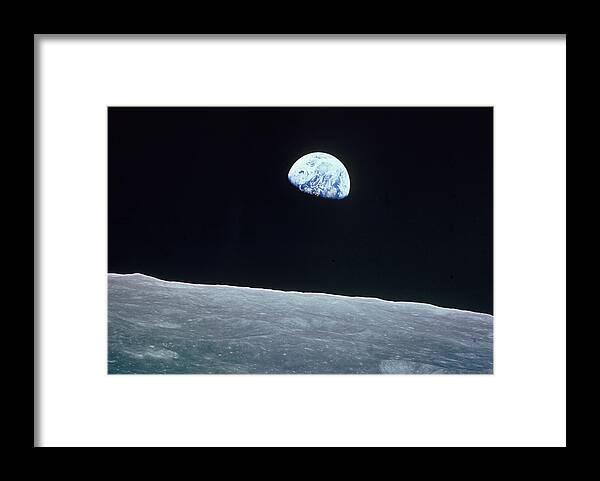 Apollo 8 Framed Print featuring the digital art Apollo 8 Mission by Nasa