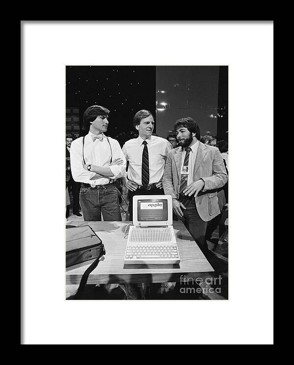 1980-1989 Framed Print featuring the photograph Apple Computer President And Co-founders by Bettmann