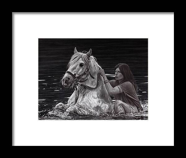 Appleby Horse Fair Framed Print featuring the painting Appleby Horse Fair by Steve Crockett
