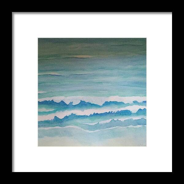 Emerald Coast Framed Print featuring the painting Aqua Waves by Ann Frederick