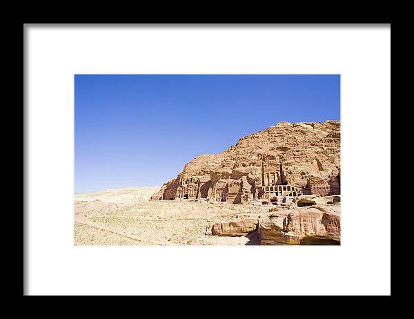 Scenics Framed Print featuring the photograph Archaeological Remains Of Petra by Gallo Images