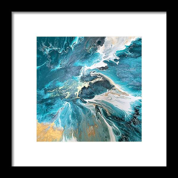 Abstract Art Framed Print featuring the painting Archipelago by Soraya Silvestri