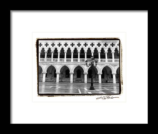 Photography Framed Print featuring the photograph Archways Of Venice II by Laura Denardo