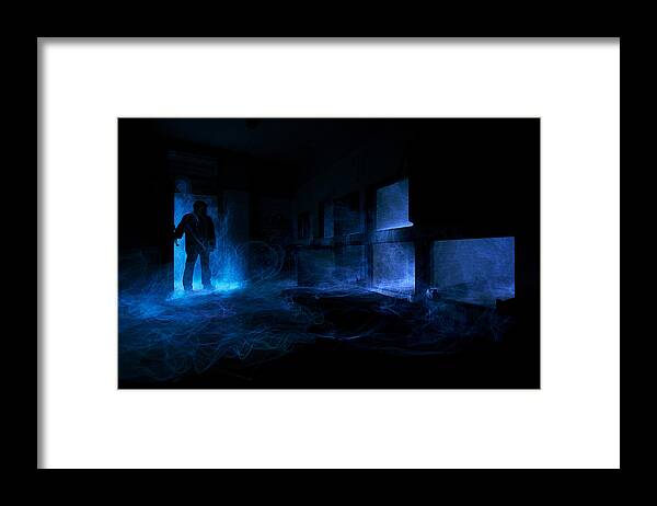 Conceptual Framed Print featuring the photograph Arctic Wave by Sebastien Del Grosso