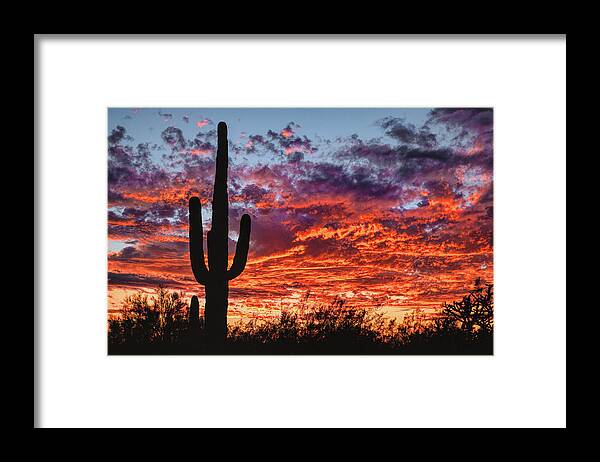 Arizona Sunset Framed Print featuring the photograph Arizona Sunset by Chance Kafka