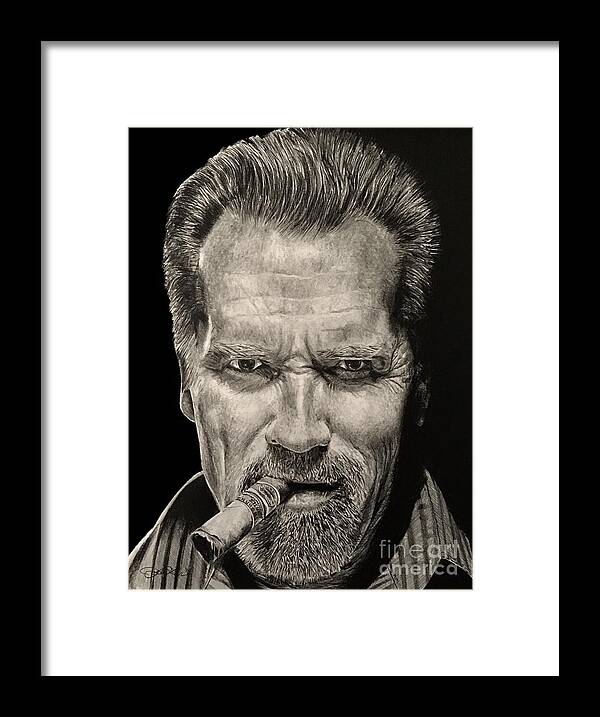 Arnold Framed Print featuring the drawing Arnold by Joshua Navarra