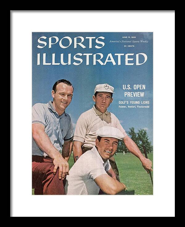 Magazine Cover Framed Print featuring the photograph Arnold Palmer, Ken Venturi, And Dow Finsterwald, Golf Sports Illustrated Cover by Sports Illustrated