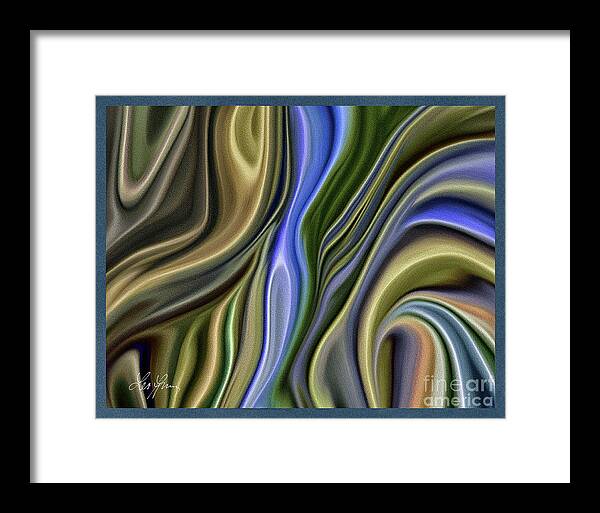River Framed Print featuring the digital art Around The River by Leo Symon