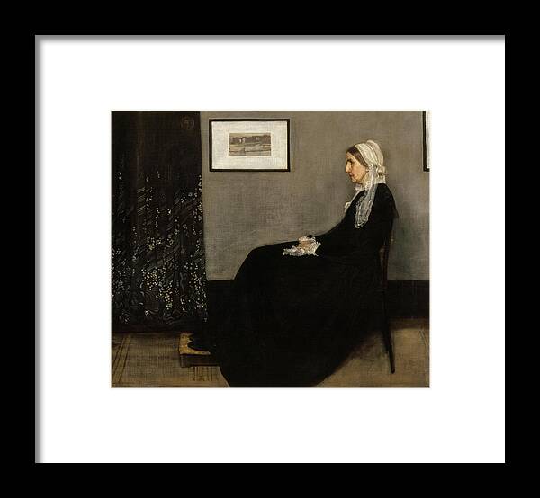 James Abbott Mcneill Whistler Framed Print featuring the painting Arrangement in Grey and Black No.1, Whistler's Mother, 1871 by James Abbott McNeill Whistler