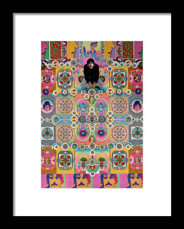 Vertical Framed Print featuring the photograph Artist Peter Max by Henry Groskinsky