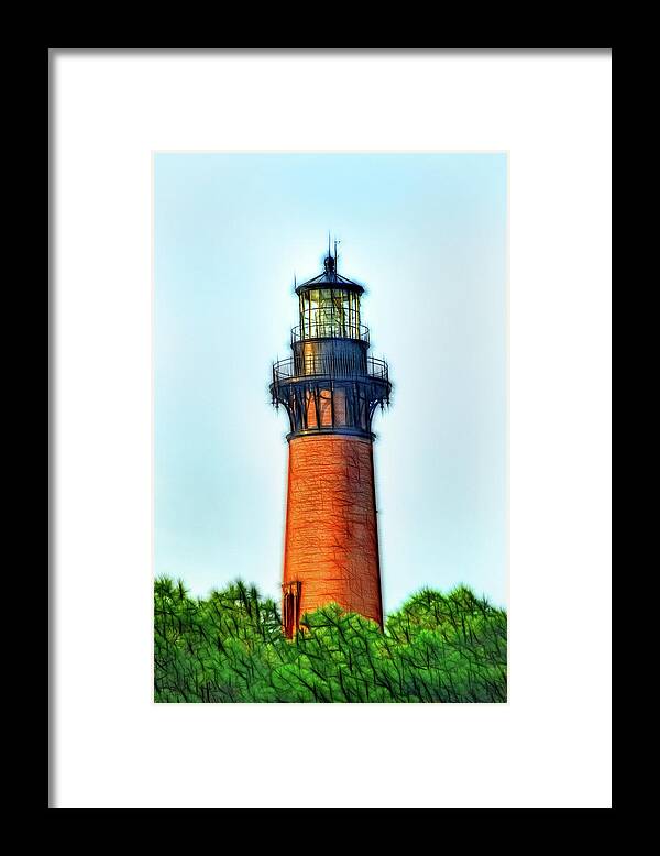 Lighthouse Framed Print featuring the photograph Artistic II Lighthouse-Currituck NC by Don Johnson