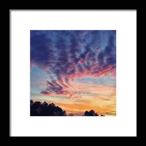Colorful Framed Print featuring the photograph Artistic Sunset by Michael Frank