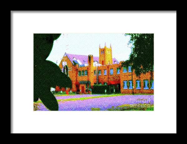 American Churches Framed Print featuring the painting Asbury Castle View by Aberjhani