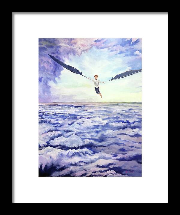 Purple Clouds Framed Print featuring the painting Ascension by Thomas Blood