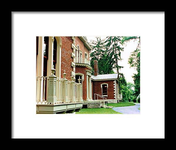 Ashland House Framed Print featuring the photograph Ashland Estate House, Front Left View A by Mike McBrayer