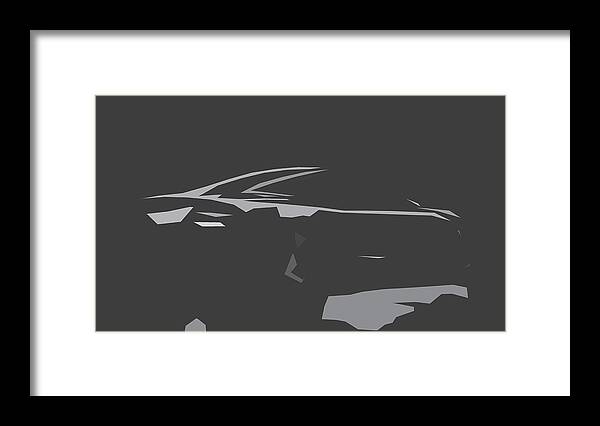 Car Framed Print featuring the digital art Aston Martin DB9 Abstract Design by CarsToon Concept