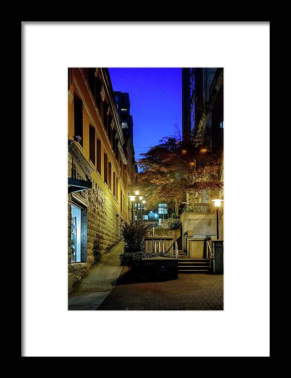 Alex Lyubar Framed Print featuring the photograph At Night In The City by Alex Lyubar