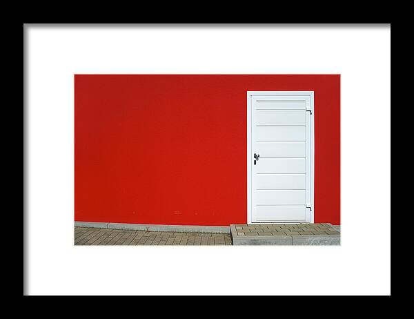 Architectural Detail Framed Print featuring the photograph At The Door by Bastian Kienitz