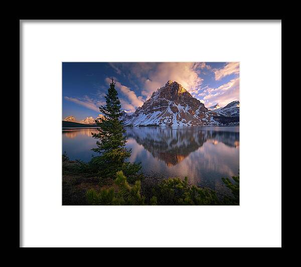 Lake Framed Print featuring the photograph Atardecer En Bow Lake. by Juan Pablo De Miguel