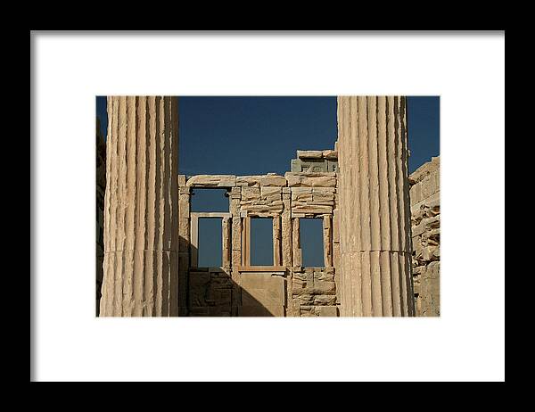 Temple Framed Print featuring the photograph Athens, Greece - Temple of Athena by Richard Krebs