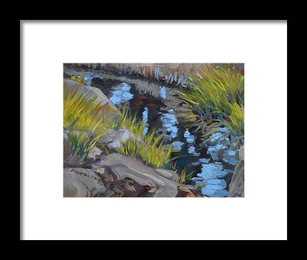 Water Framed Print featuring the painting Atlanta Botanical Gardens by Martha Tisdale
