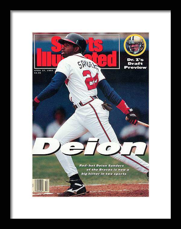 Atlanta Braves Deion Sanders Sports Illustrated Cover Framed