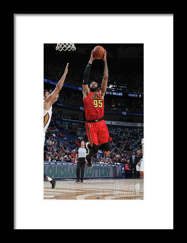 Smoothie King Center Framed Print featuring the photograph Atlanta Hawks V New Orleans Pelicans by Layne Murdoch Jr.