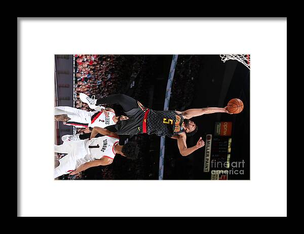 Nba Pro Basketball Framed Print featuring the photograph Atlanta Hawks V Portland Trail Blazers by Sam Forencich