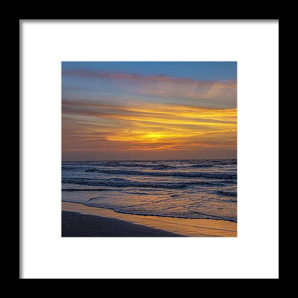 Atlantic Framed Print featuring the photograph Atlantic Sunrise 2010-09 03 by Jim Dollar