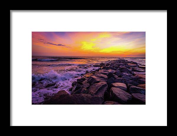 Ocean Framed Print featuring the photograph Atlantic Sunrise by Gary Kochel