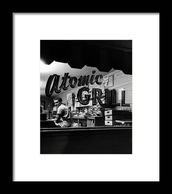 Restaurant Framed Print featuring the photograph Atomic Grill by Ralph Crane