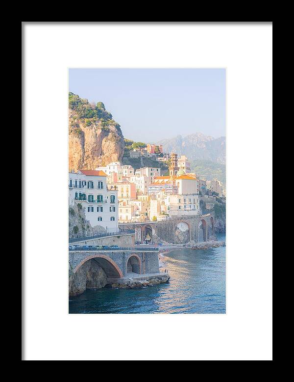 Landscapes Framed Print featuring the photograph Atrani, Amalfi Coast, Campania, Italy by Ronnybas