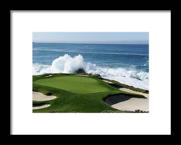 Pebble Beach Golf Links Framed Print featuring the photograph At&t Pebble Beach National Pro-am - by Stuart Franklin