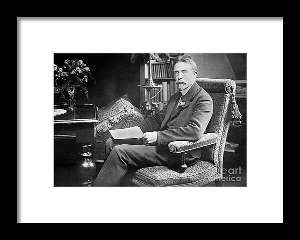 Person Framed Print featuring the photograph August Krogh by Library Of Congress/science Photo Library