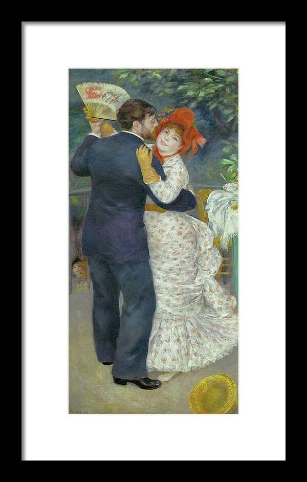 Painting Framed Print featuring the painting AUGUSTE RENOIR Danse a la campagne Country Dance. Date/Period 1883. Painting. Oil on canvas. by Pierre Auguste Renoir -1841-1919-
